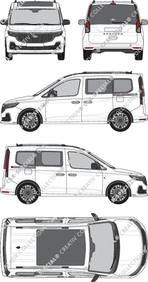 Ford Tourneo Connect, fourgon, Rear Flap, 2 Sliding Doors (2022)