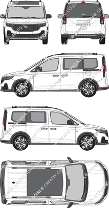 Ford Tourneo Connect Active, van/transporter, Rear Flap, 2 Sliding Doors (2022)