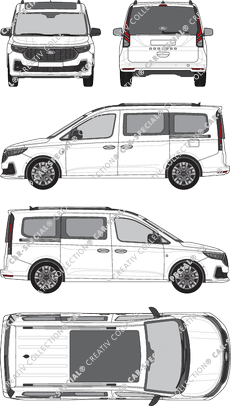 Ford Grand Tourneo Connect, Hochdachkombi, Rear Flap, 2 Sliding Doors (2022)