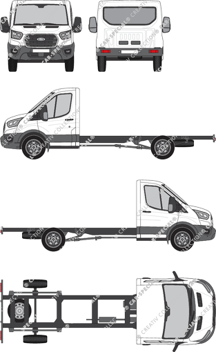 Ford E-Transit Chassis for superstructures, current (since 2022) (Ford_909)