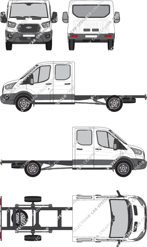 Ford E-Transit, Fahrgestell für Aufbauten, L4, Doppelkabine (2022)