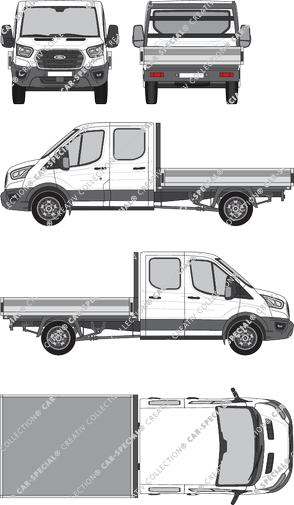 Ford E-Transit, platform, L3, double cab (2022)