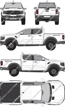 Ford Ranger Raptor, Pick-up, double cab, 4 Doors (2023)