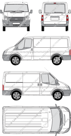 Ford Transit, Kastenwagen, Radstand kurz, Rear Flap, 1 Sliding Door (2006)