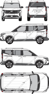 Ford Tourneo Courier, Hochdachkombi, Rear Flap, 2 Sliding Doors (2023)