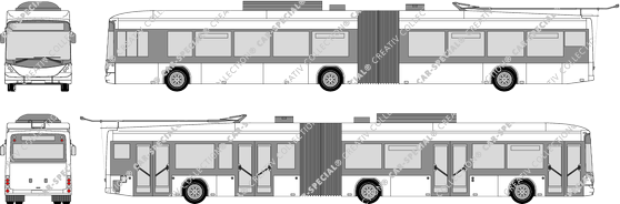 Hess Gelenktrolleybus 3 Achser, Gelenkbus, 3 essieux, 4 Doors (2007)