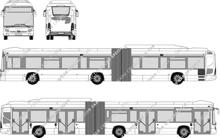 Heuliez GX 437 Hybrid, Hybrid, Gelenkbus, 4 Doors (2014)