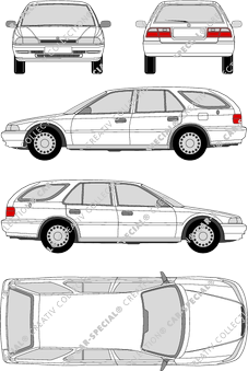 Honda Accord Aerodeck station wagon, a partire da 1994 (Hond_003)