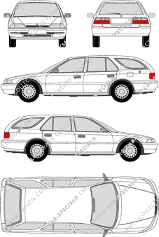 Honda Accord Aerodeck Station wagon, from 1994 (Hond_003)