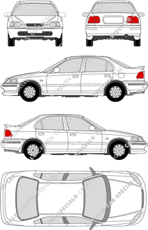 Honda Civic Limousine, 1996–2001 (Hond_008)