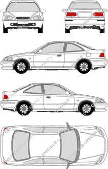 Honda Civic Coupé, 1996–2000 (Hond_011)