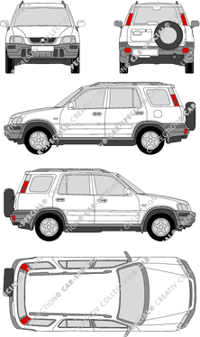 Honda CR-V break, 1999–2001 (Hond_013)