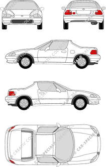 Honda CRX del Sol, Coupé, 2 Doors (1992)