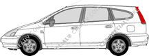 Honda Stream station wagon, 2001–2004