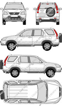 Honda CR-V station wagon, 2002–2006 (Hond_034)