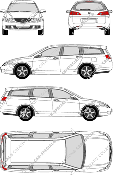 Honda Accord Tourer Station wagon, 2003–2008 (Hond_036)