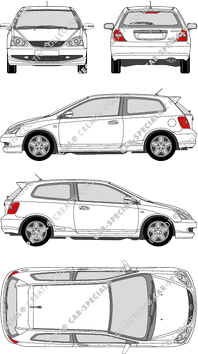 Honda Civic, 2003–2005 (Hond_039)
