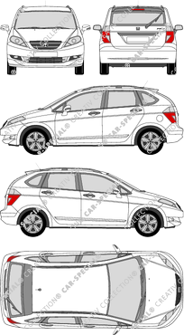 Honda FR-V break, 2004–2009 (Hond_044)