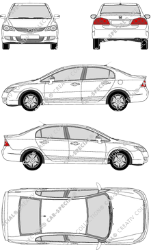 Honda Civic, Hybrid, berlina, 4 Doors (2006)