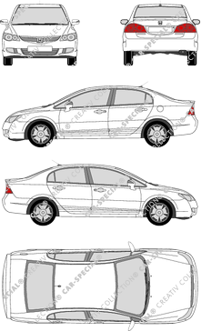 Honda Civic berlina, 2006–2011 (Hond_046)