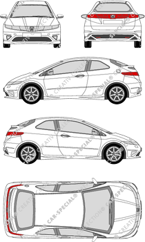 Honda Civic Hatchback, 2006–2011 (Hond_047)