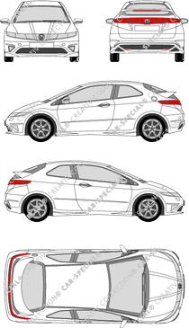 Honda Civic Hayon, 2006–2011 (Hond_048)