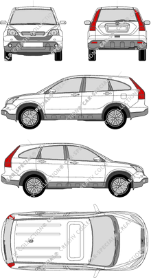 Honda CR-V Station wagon, 2007–2012 (Hond_050)