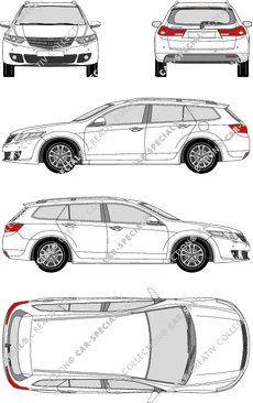 Honda Accord Tourer break, 2008–2011 (Hond_052)