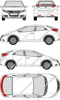 Honda Civic, Kombilimousine, 5 Doors (2012)