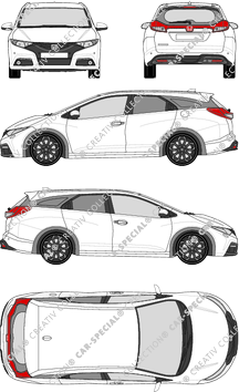 Honda Civic Tourer, 2014–2017 (Hond_059)