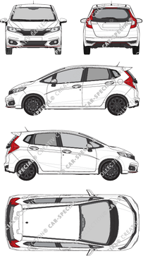 Honda Fit Kombilimousine, 2018–2020 (Hond_070)