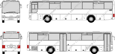 Van Hool 915 CL configuration de porte 1, CL, configurazione porta 1, bus