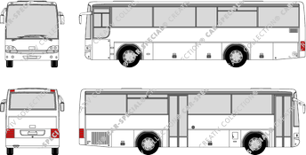 Van Hool 913 CL configuration de porte 1, CL, configurazione porta 1, bus