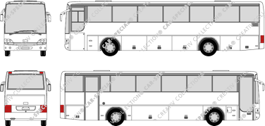 Van Hool 915 TL hintere Tür hinter der Hinterachse, TL, porte arrière derrière l'essieu arrière, Bus