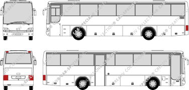 Van Hool 915 TL hintere Tür vor der Hinterachse, TL, porte arrière à l'avant de l'essieu arrière, Bus