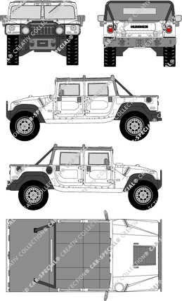 Hummer H1 Pick-up, from 2006 (Humm_002)
