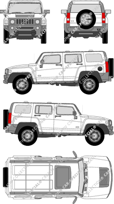 Hummer H3, Station wagon, 5 Doors (2006)