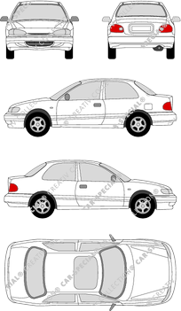 Hyundai Accent, Hatchback, 3 Doors (1994)