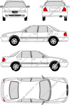 Hyundai Sonata Limousine, 1997–1999 (Hyun_013)