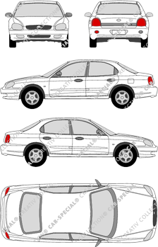 Hyundai Sonata, limusina, 4 Doors (1999)