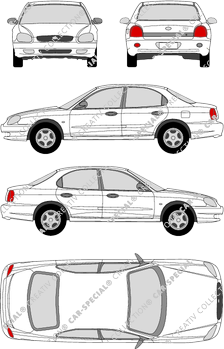 Hyundai Sonata Limousine, 1999–2001 (Hyun_014)