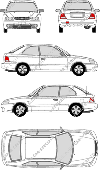 Hyundai Accent, Hatchback, 3 Doors (1997)