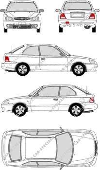 Hyundai Accent Hayon, 1997–2003 (Hyun_016)