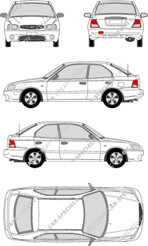 Hyundai Accent Hayon, 1997–2003 (Hyun_017)