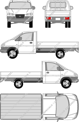 Hyundai Libero, pont, longue, cabine Solo (2000)