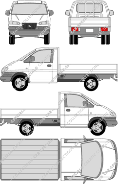 Hyundai Libero, platform, short, single cab (2000)
