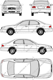 Hyundai Sonata, limusina, 4 Doors (2001)