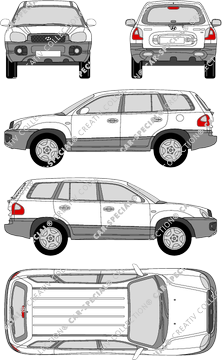 Hyundai Santa Fe, 2WD, combi, 5 Doors (2001)