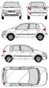 Hyundai Getz, Kombilimousine, 5 Doors (2002)