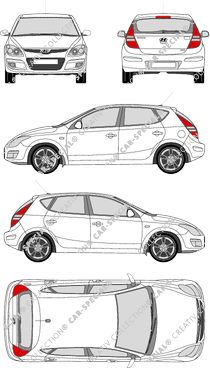 Hyundai i30 Hatchback, 2007–2012 (Hyun_053)